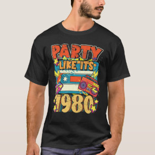 Camiseta Fiesta como su vintage de vestimenta retro de 1980