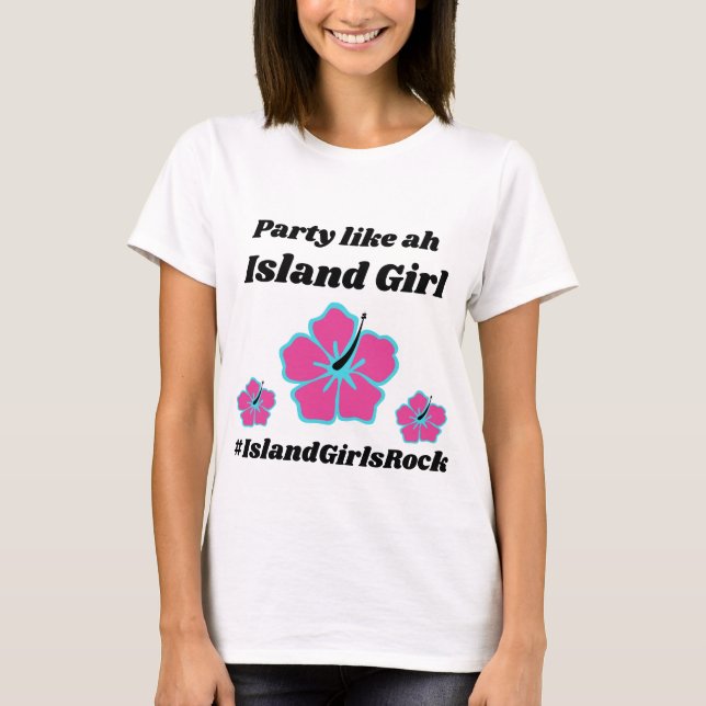 Camiseta Fiesta como un chica de la isla - diseño delantero (Anverso)