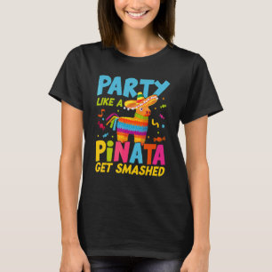 Camiseta Fiesta Como Un Cumpleaños De Pinata Mexicano Cinco