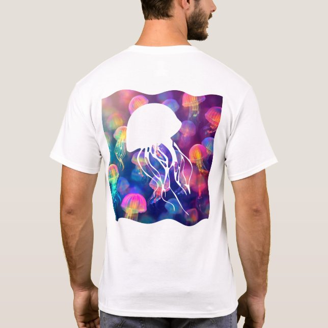 Camiseta Fiesta como un frente y espalda de silueta de medu (Reverso)