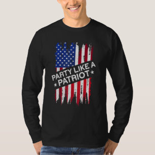 Camiseta Fiesta Como Un Patriota Bandera Americana Usa Div