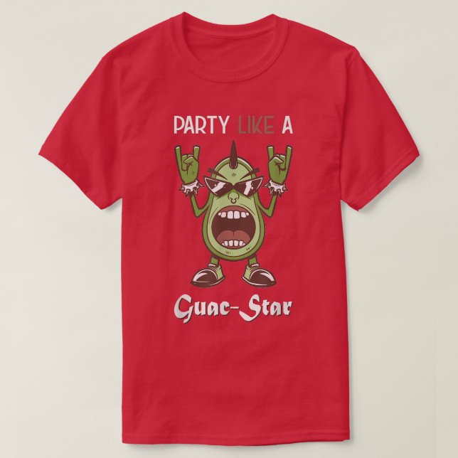 Camiseta Fiesta como un rollo aguacate de Guac-Star (Diseño del anverso)