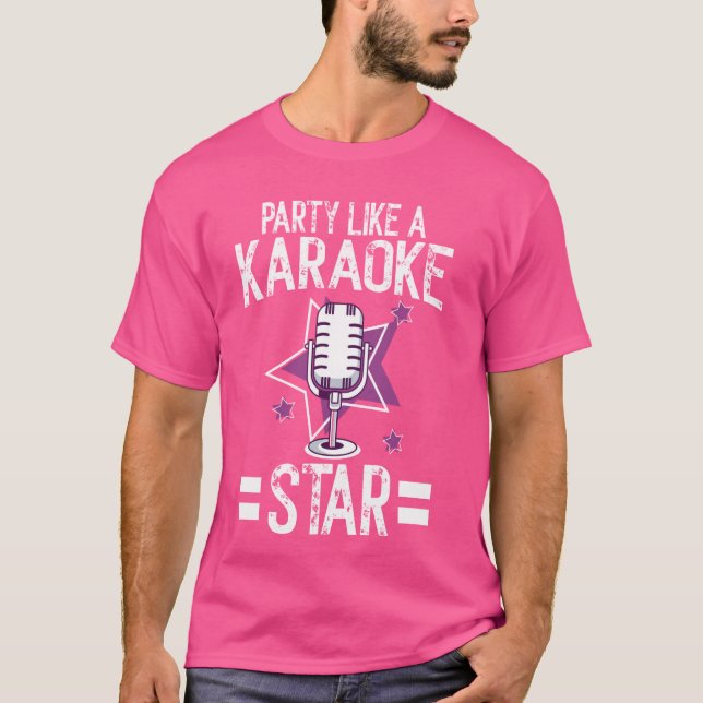 Camiseta Fiesta como una estrella de karaoke (Anverso)