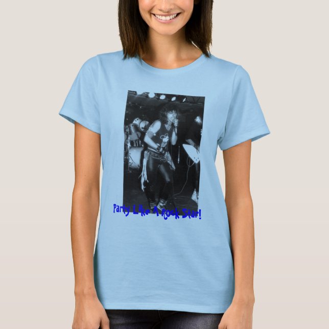 Camiseta ¡Fiesta como una estrella del rock! (Anverso)