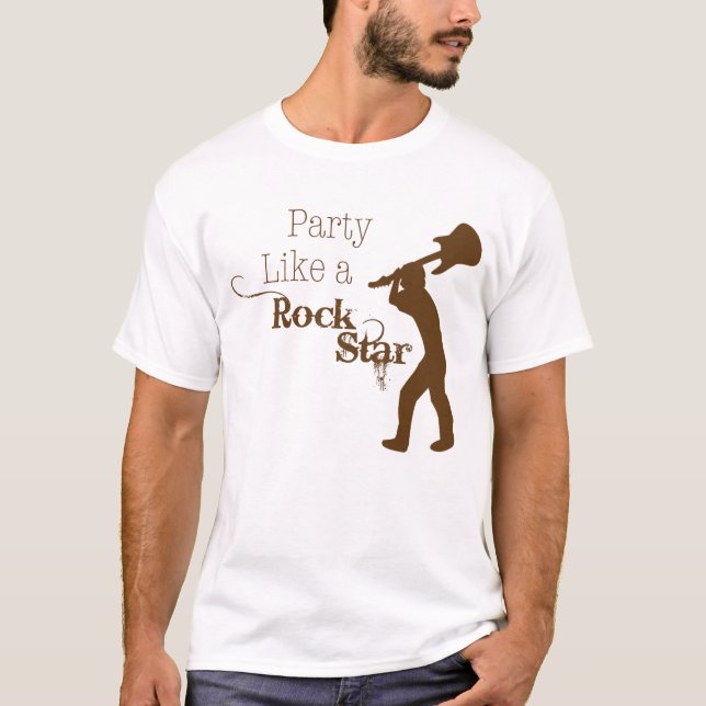Camiseta Fiesta como una estrella del rock (Anverso)