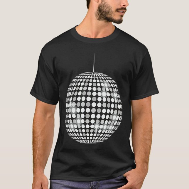Camiseta Fiesta con ambiente de los 70 80 Bola de discoteca (Anverso)