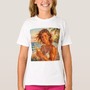 Camiseta Fiesta con Brillo de Playa: Morenas y Achispadas