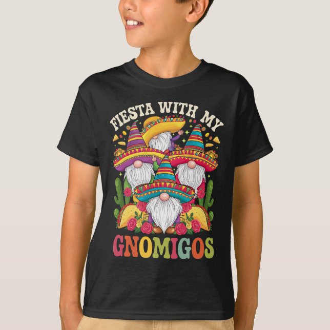 Camiseta Fiesta con mi Gnomigos Gnome Cinco De Mayo (Anverso)
