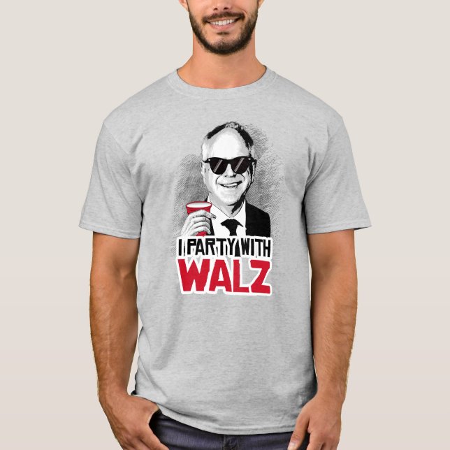 Camiseta Fiesta con Tim Walz (Anverso)