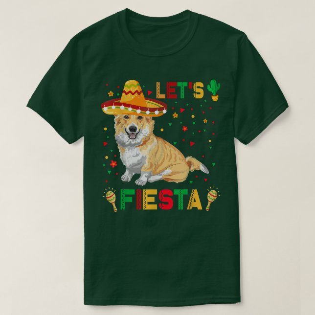 Camiseta Fiesta Corgi Mexicano México Cinco De Mayo (Diseño del anverso)