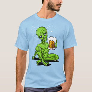 Camiseta Fiesta cósmico de consumición extranjero del UFO