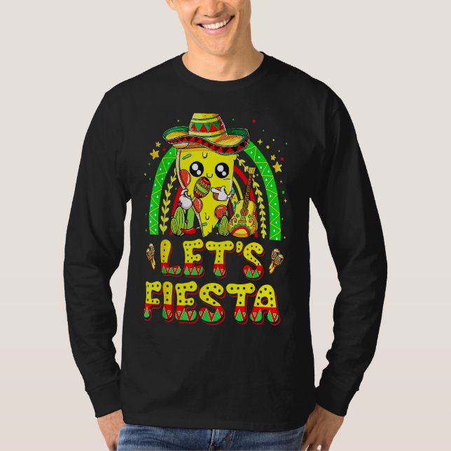 Camiseta Fiesta Dabbing Taco Rainbow Cinco De Mayo Par (Anverso)