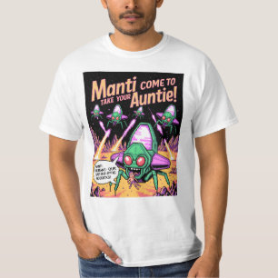 Camiseta ¡Fiesta de Abducción de Alienígenas Manti! Defende