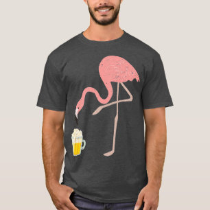 Camiseta Fiesta de alcoholemia Flamingo Beer Bird Lover