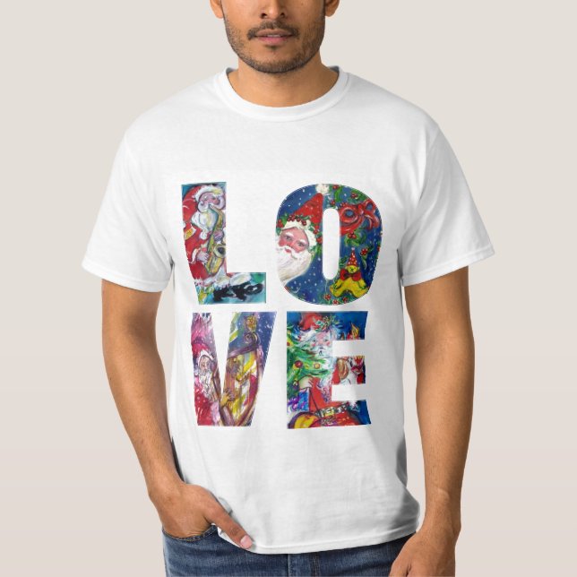 CAMISETA FIESTA DE AMOR MUSICAL SANTA XMAS (Anverso)