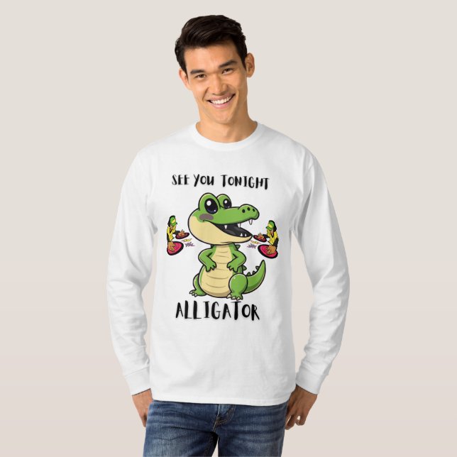 Camiseta Fiesta de Animales Cocodrilo (Anverso completo)