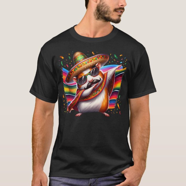 Camiseta Fiesta de Animales Hámster Cuy Mexicano (Anverso)