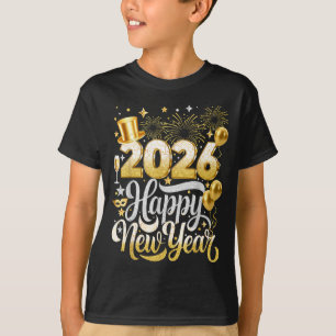 Camiseta Fiesta de Año Nuevo 2026 Nye Divertida Familia Coo