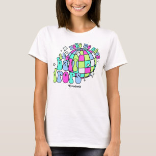 Camiseta Fiesta de Año Nuevo Retro con Neon Helado
