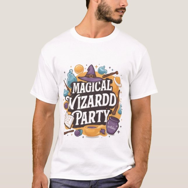 Camiseta Fiesta de asistente mágico (Anverso)
