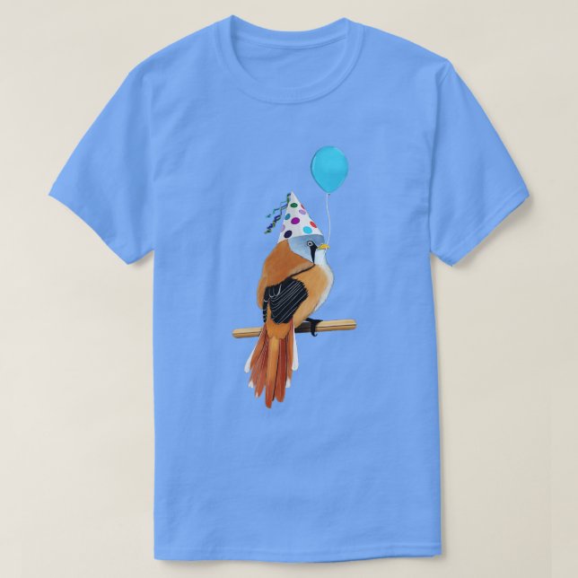 Camiseta Fiesta de aves de corral Reedling  Birdwatcher Ani (Diseño del anverso)