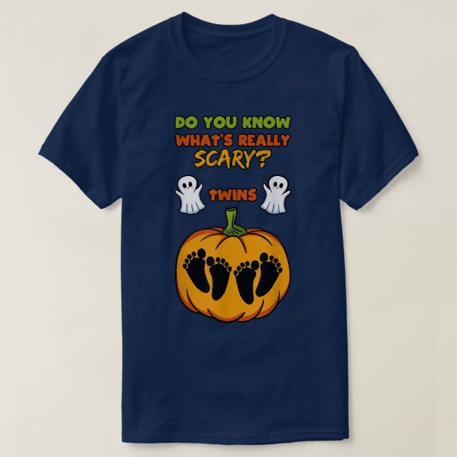 Camiseta Fiesta de Baby Shower de Halloween Gender Revelan  (Diseño del anverso)