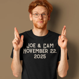 Camiseta Fiesta de Bachelor de nuez negra marrón