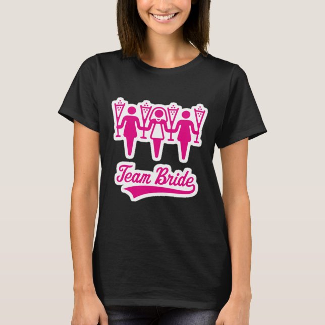Camiseta Fiesta de Bachelorette de Team Bride (Anverso)