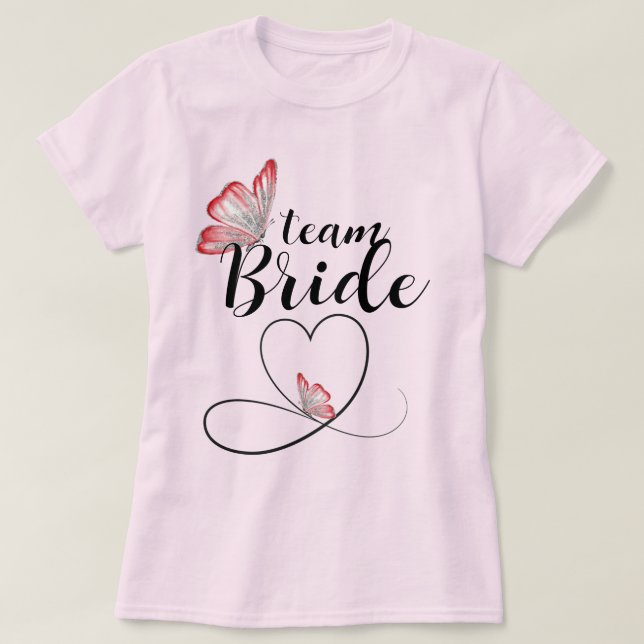 Camiseta Fiesta de Bachelorette de Team Bride (Diseño del anverso)