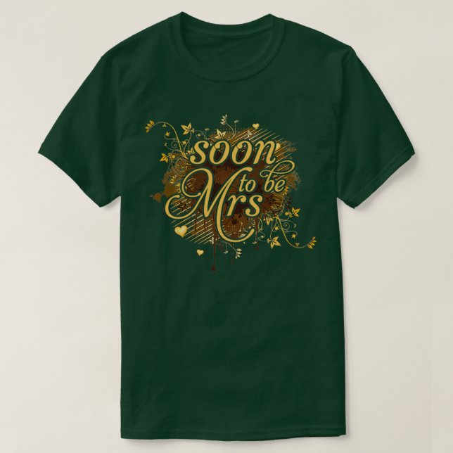Camiseta Fiesta De Bachelorette Pronto Como Sra. (Diseño del anverso)