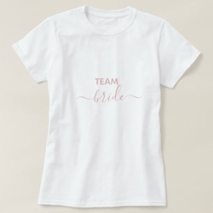 Camiseta Fiesta de Bachelorette Rosa Team Brie Rubor