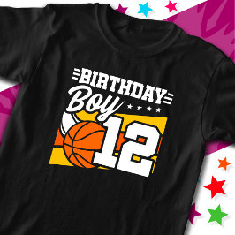 Camiseta fiesta de baloncesto de 12 años duodécimo niño