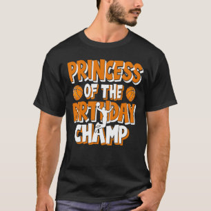 Camiseta Fiesta De Baloncesto De La Campeón De Cumpleaños