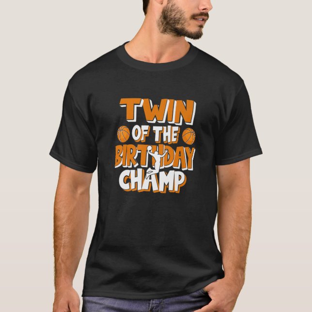 Camiseta Fiesta De Baloncesto De Los Campeones De Cumpleaño (Anverso)