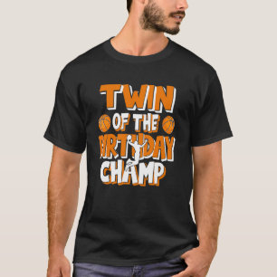 Camiseta Fiesta De Baloncesto De Los Campeones De Cumpleaño