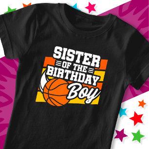 Camiseta Fiesta de baloncesto infantil hermana del niño cum