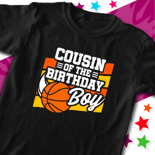 Camiseta Fiesta de baloncesto infantil primo del niño cumpl
