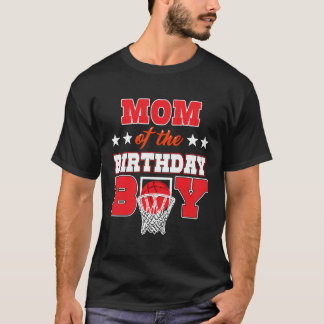 Camiseta Fiesta De Baloncesto Mamá Del Niño De Cumpleaños B