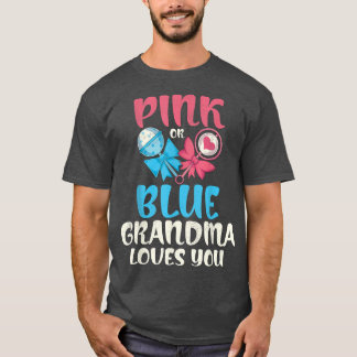Camiseta Fiesta De Bebé Abuela Rosa O Azul Te Ama Género