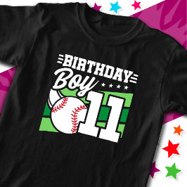 Camiseta fiesta de béisbol de 11 años Tema 11