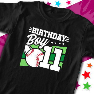 Camiseta fiesta de béisbol de 11 años Tema 11