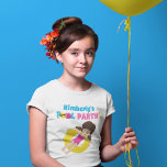 Camiseta Fiesta de billar Birthday Brunette Chica Personali<br><div class="desc">Los niños podrán jugar a las camisetas personalizados fiestas para una fiesta de cumpleaños de la morena en verano. Cuenta con un brillante y divertido pop de colores y un adorable niño con pelo castaño nadando en un tubo interior. Personalizar con el título del evento o el nombre de los...</div>