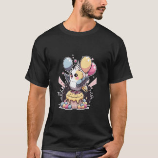 Camiseta Fiesta de Bírculo de Cumpleaños de Cockatiel