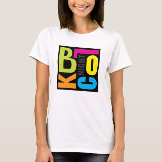 Camiseta Fiesta de Bloque Colorida Frente y Atrás