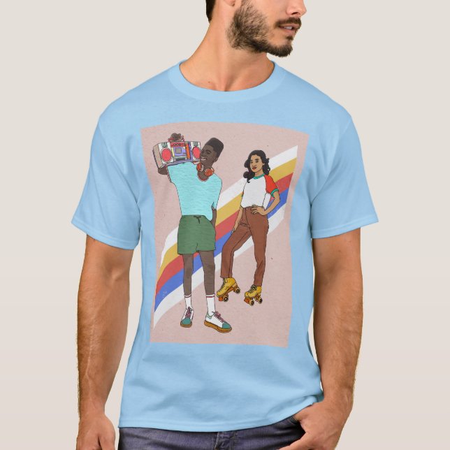 Camiseta Fiesta de bloques retro (Anverso)