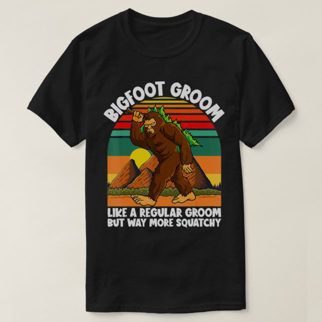Camiseta Fiesta de Bodas Esquásticas de Groom Retro para Ca (Diseño del anverso)