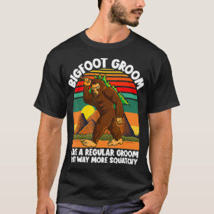 Camiseta Fiesta de Bodas Esquásticas de Groom Retro para Ca