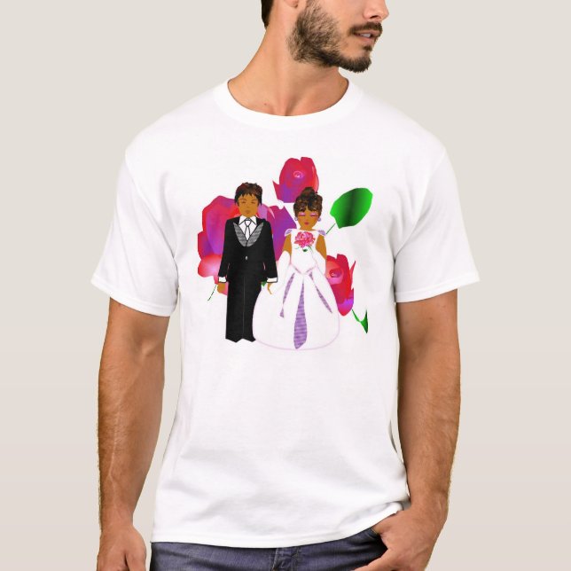 Camiseta Fiesta de bodas II "Chica de flores" T-Shirt Perso (Anverso)