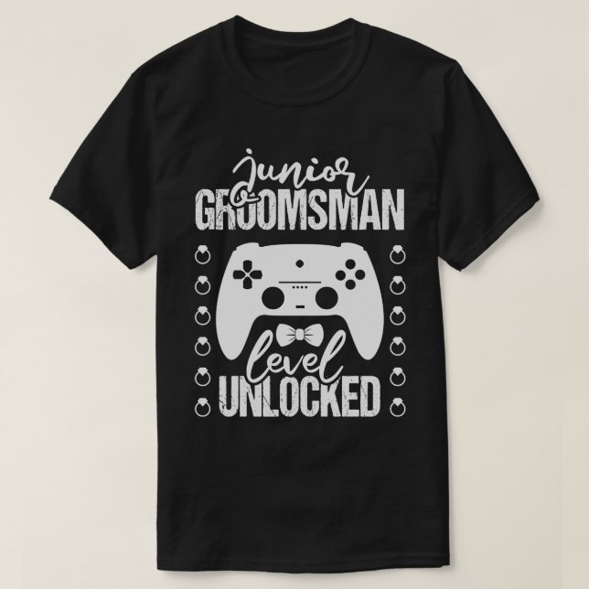 Camiseta Fiesta de bodas sin bloqueo de nivel junior Grooms (Diseño del anverso)