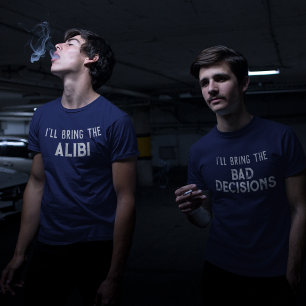 Camiseta Fiesta de bodas "Traeré las malas decisiones"